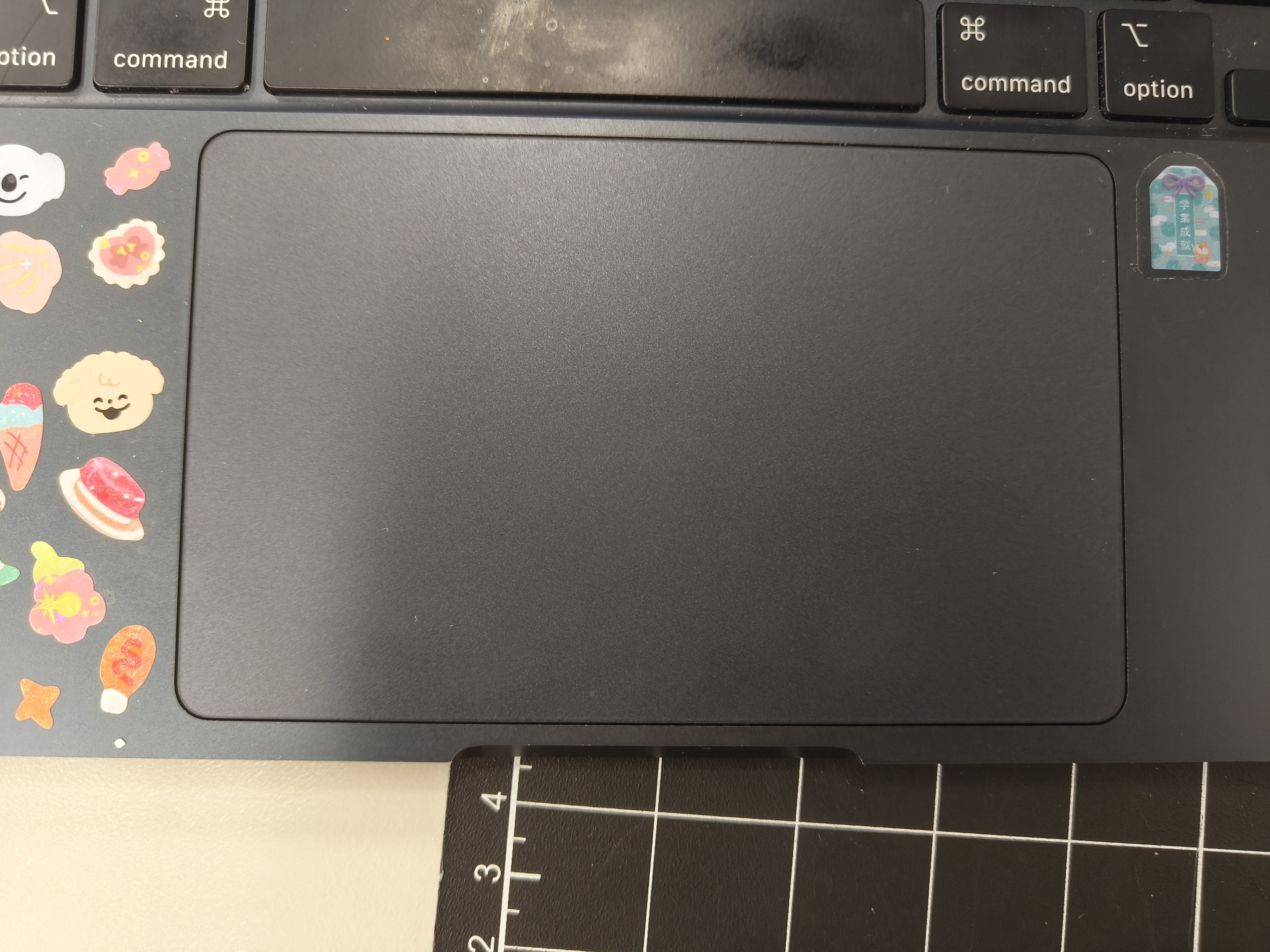 The sound of rubbing the touchpad