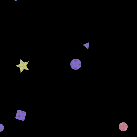 floating geometric figures