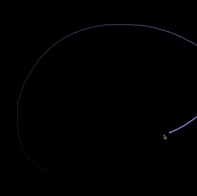 fading circles lines that follows the pointer