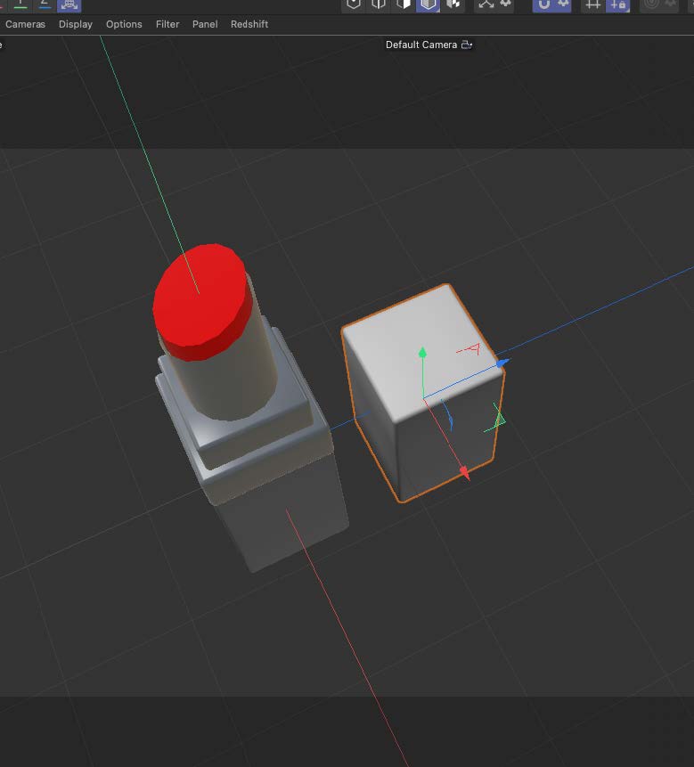 This is a high angle view screenshot of a lipstick model