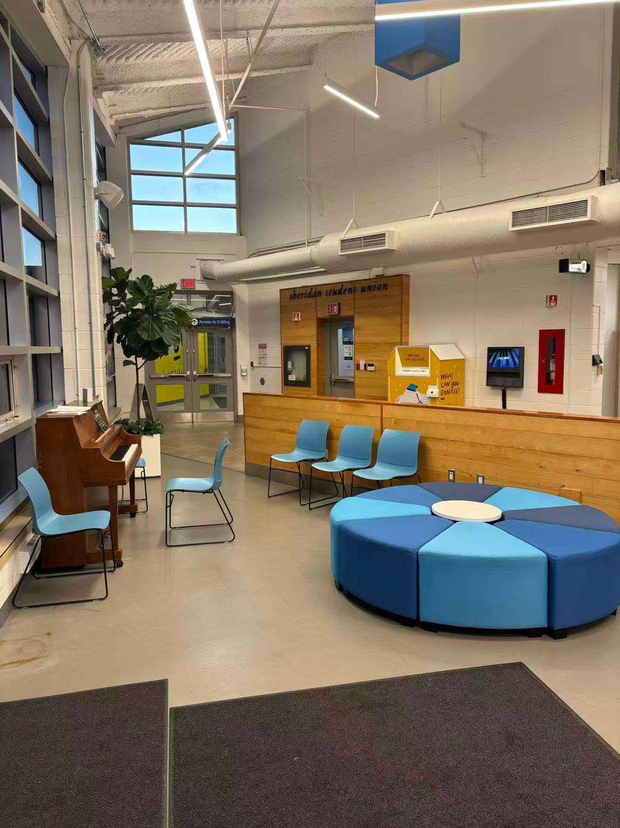 This is the photo of the interior view from the first floor of SSU building.