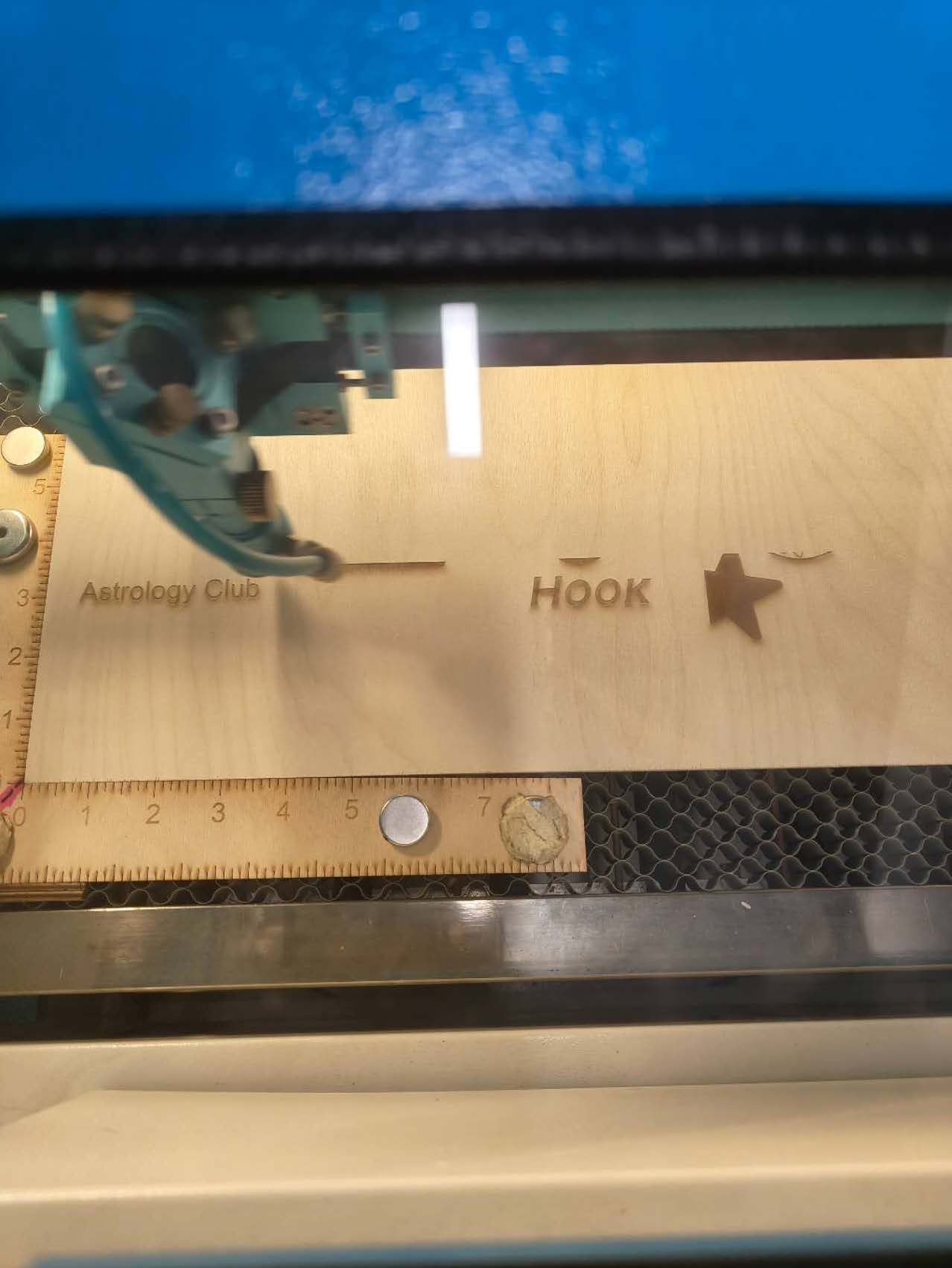 This is the photo of the Laser Cut process.