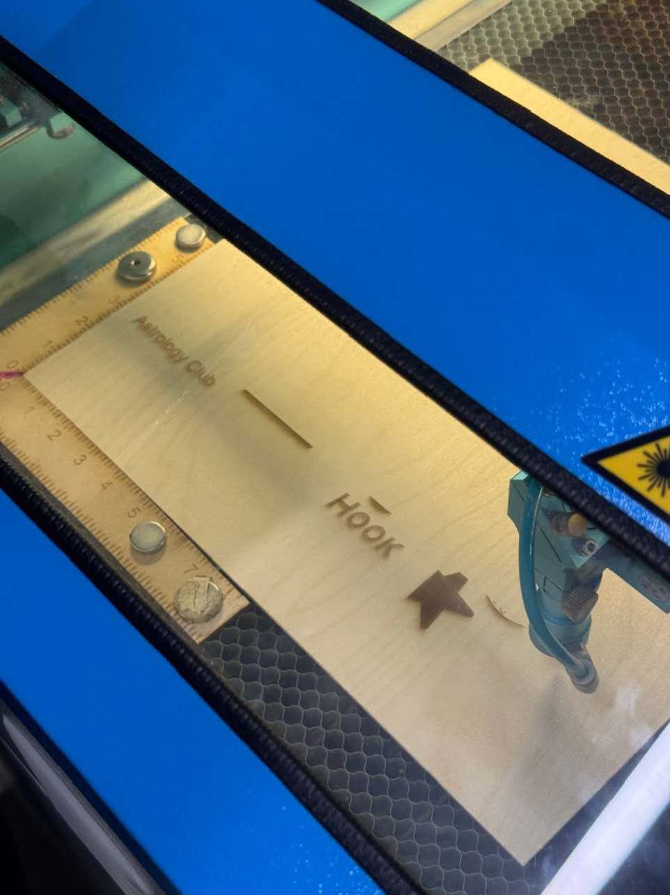 This is the photo of the Laser Cut process.