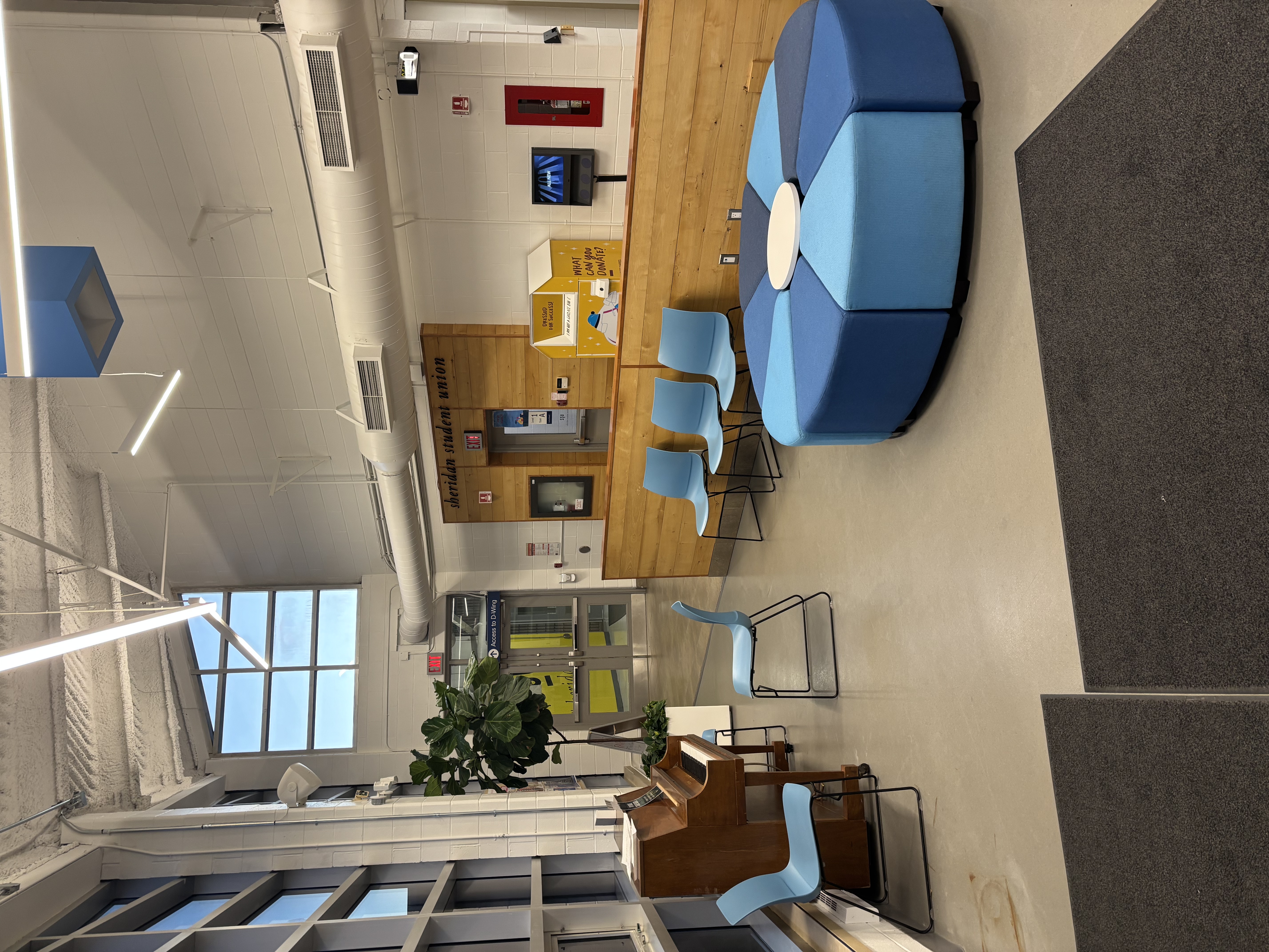 This is an interior view on the first floor of SSU building.