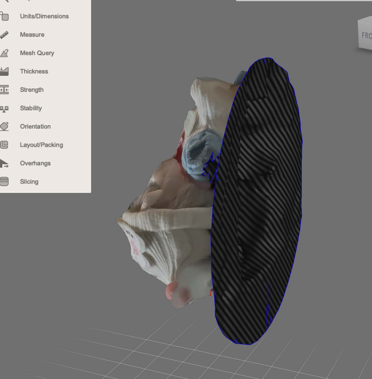 This is the screenshot of cotton doll #1 in MeshMixer